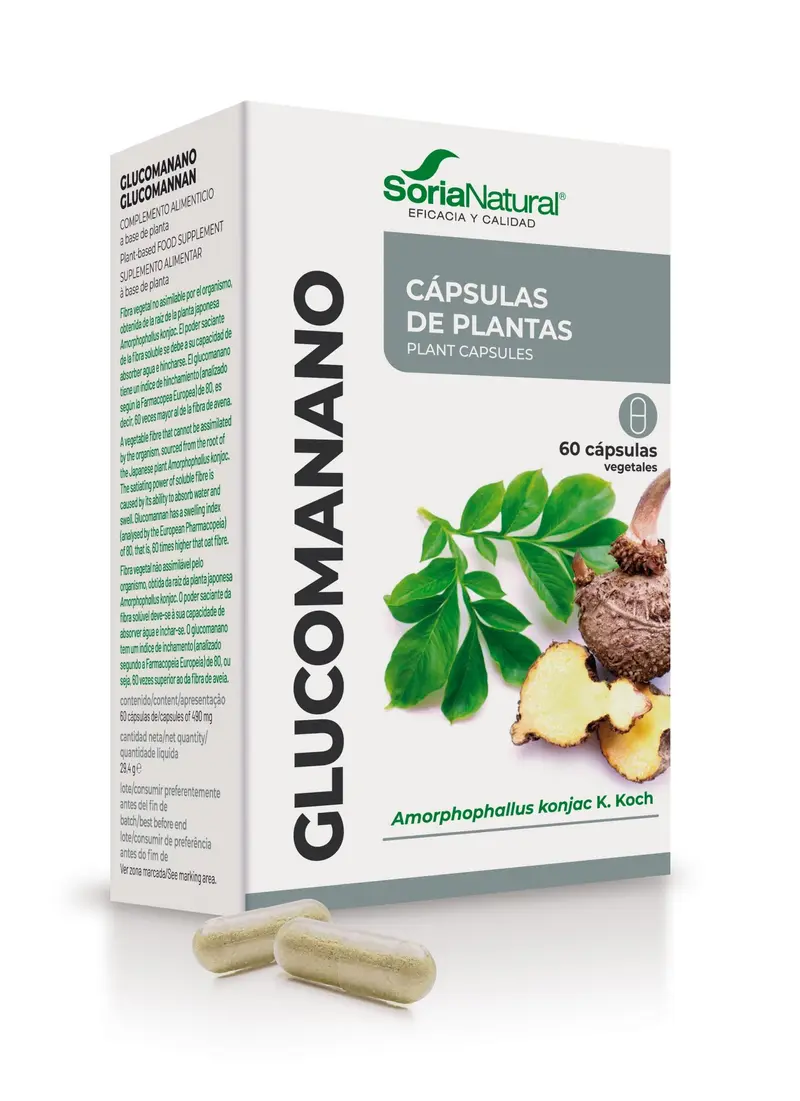21-S Glucomanano · Soria Natural · 60 cápsulas