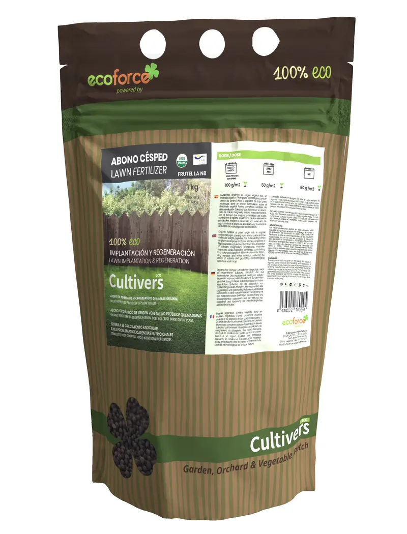 Abono Césped Ecológico Cultivers 2x1kg