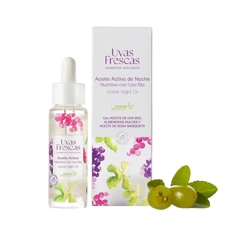 Aceite Activo De Noche Uvas Frescas 40 ml.