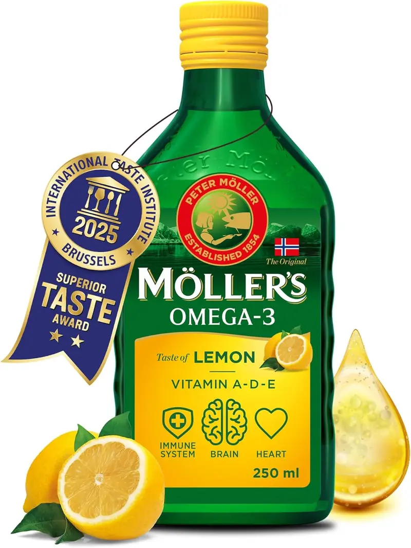  Aceite De Hígado De Bacalao Sabor Limon+vitaminas 250ml Mollers