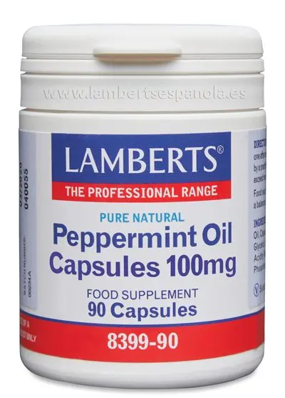 Aceite de Menta 100 mg · Lamberts · 90 cápsulas
