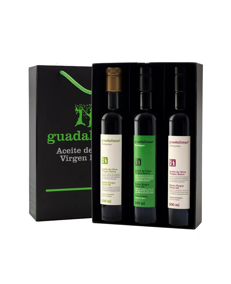 Aceite de Oliva 3 Variedades. Estuche 3 Botellas