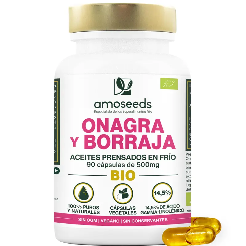 Aceite De Onagra Y Borraja Bio | 90 Cápsulas