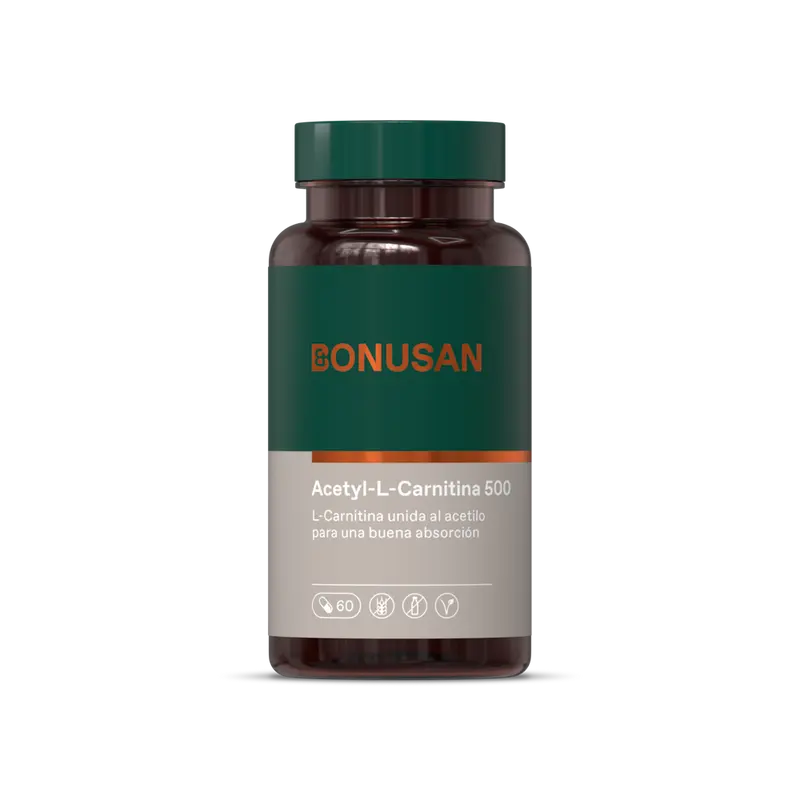 Acetyl-L-Carnitina · Bonusan · 60 cápsulas
