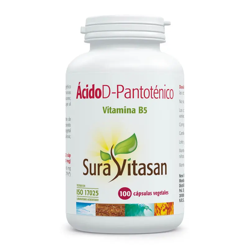 Ácido D-Pantoténico · Sura Vitasan · 100 cápsulas