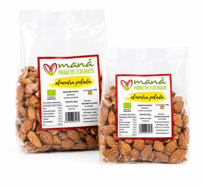 Almendra Pelada Natural 400 Gramos