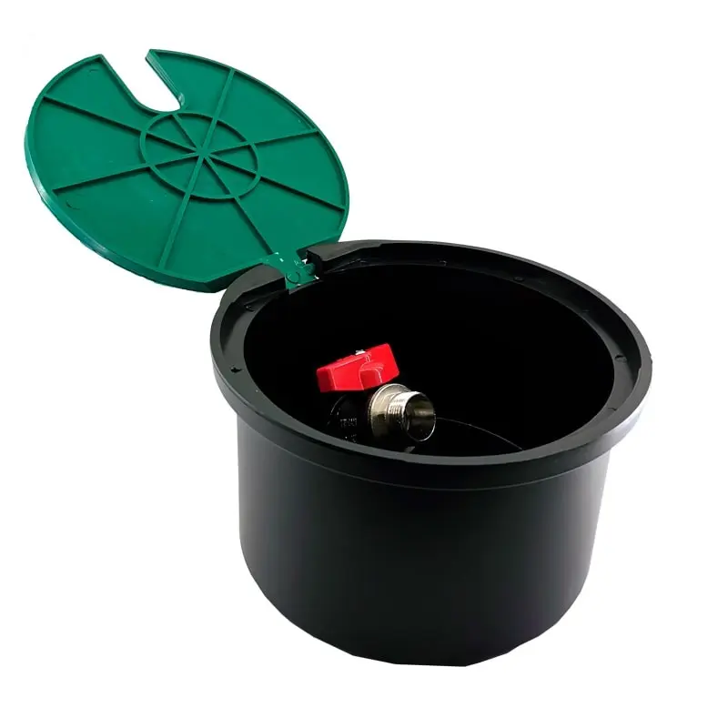 Arqueta De Riego Circular Con Hidrante Metálico Rosca Macho 3/4"