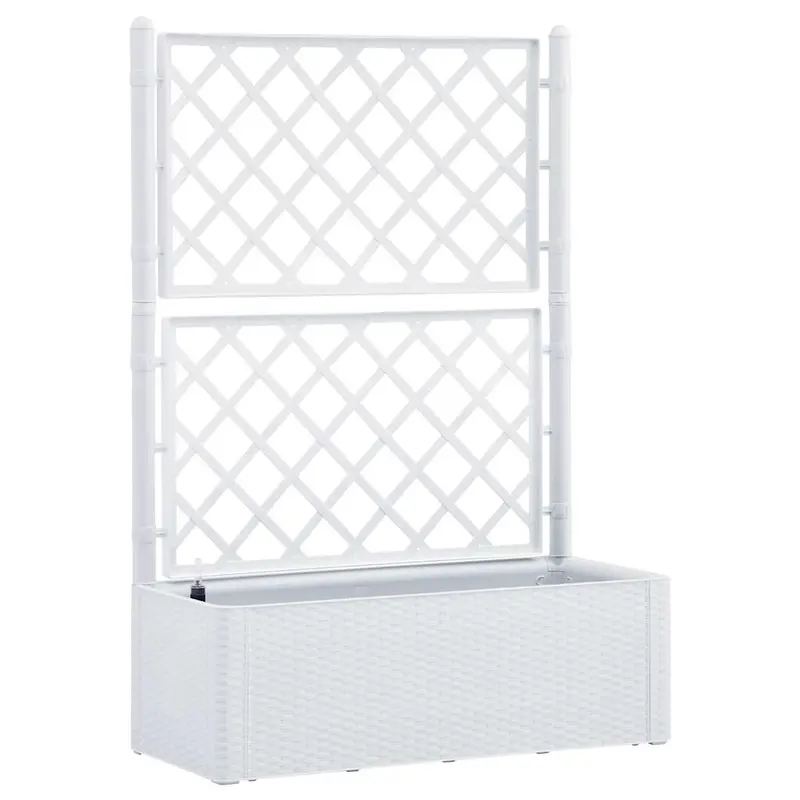 Arriate Con Enrejado Y Sistema De Riego Automático Blanco