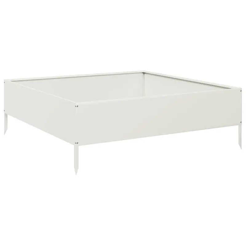Arriate De Acero Blanco 100x100x33,5 Cm