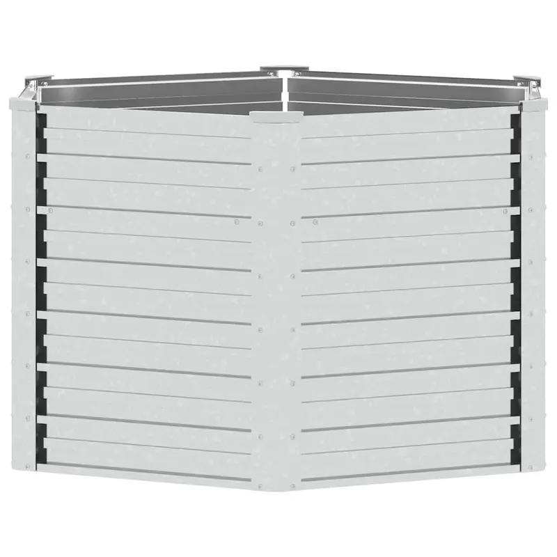 Arriate De Acero Galvanizado Plateado 129x77 Cm