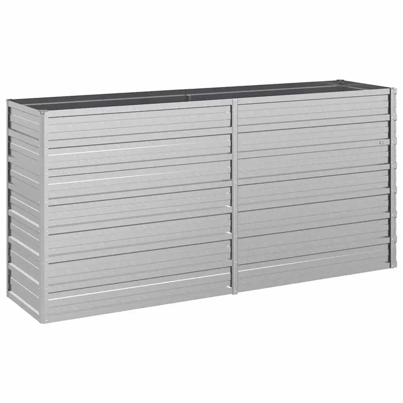Arriate De Acero Galvanizado Plateado 160x40x77 Cm