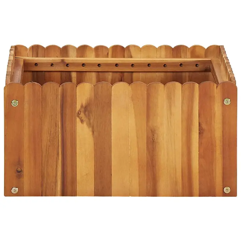 Arriate De Madera Maciza De Acacia 50x50x25 Cm
