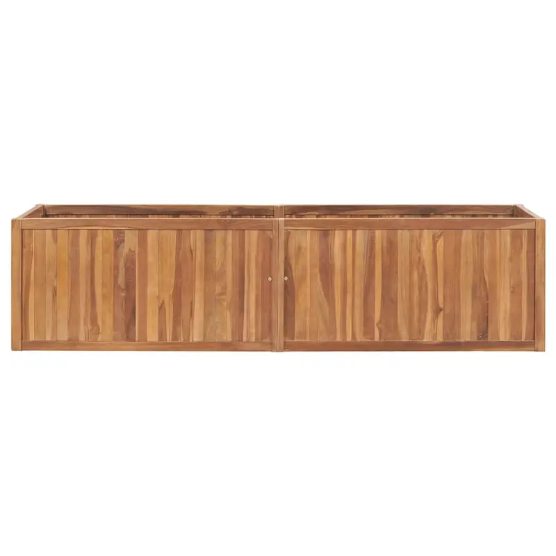 Arriate De Madera Maciza De Teca 200x50x50 Cm