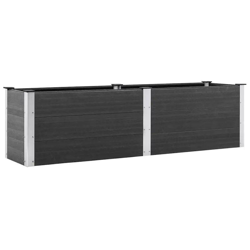 Arriate Elevado De Jardín Wpc Gris 200x50x54 Cm