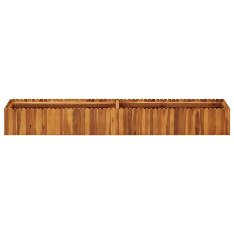 Arriate Elevado De Madera Maciza De Acacia 200x30x25 Cm