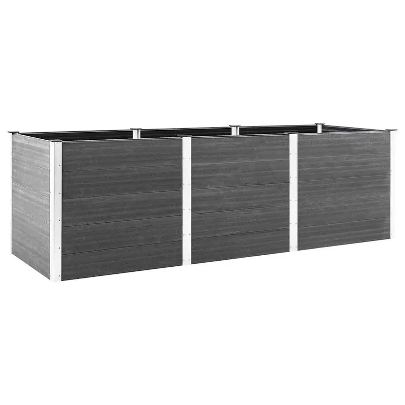 Arriate Elevado De Wpc Gris 300x100x91 Cm