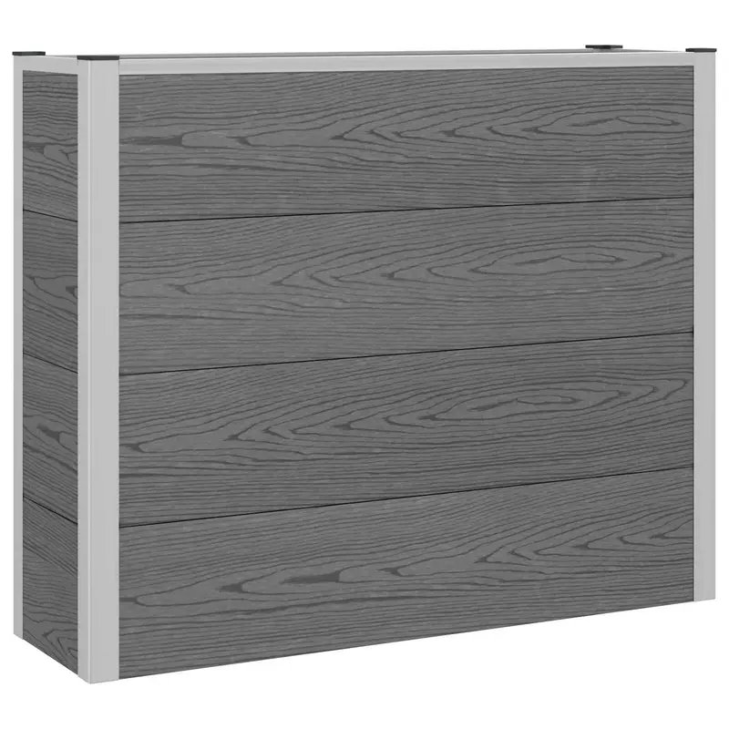 Arriate Elevado Gris 100 X 30 X 82 Cm Wpc Y Aluminio