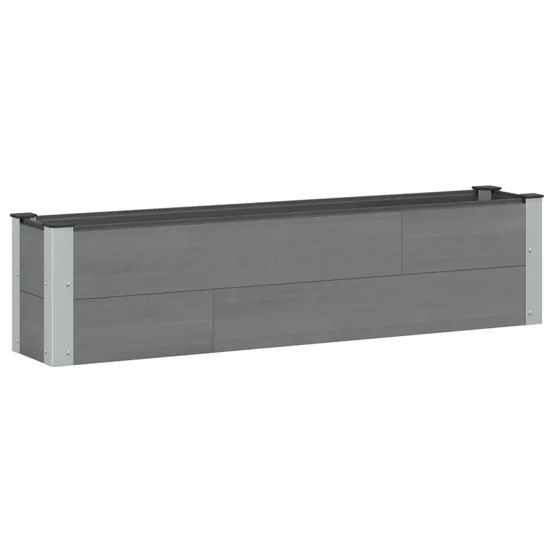 Arriate Elevado Gris 150 X 30 X 36 Cm Wpc Y Aluminio