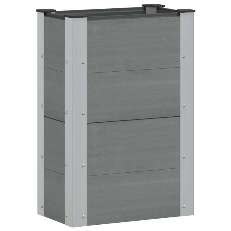 Arriate Elevado Gris 50 X 30 X 72 Cm Wpc Y Aluminio