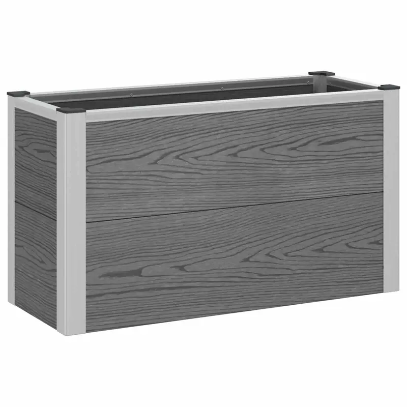 Arriate Elevado Gris 75 X 30 X 42 Cm Wpc Y Aluminio