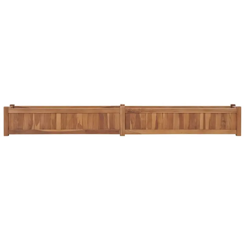 Arriate Elevado Madera Maciza De Teca 200x30x25 Cm