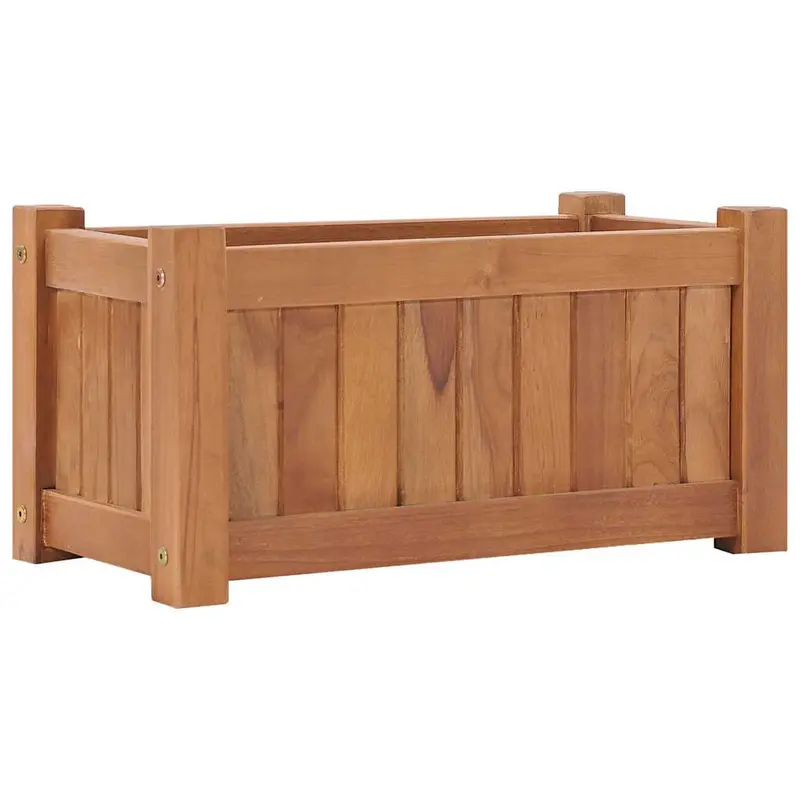Arriate Elevado Madera Maciza De Teca 50x25x25 Cm