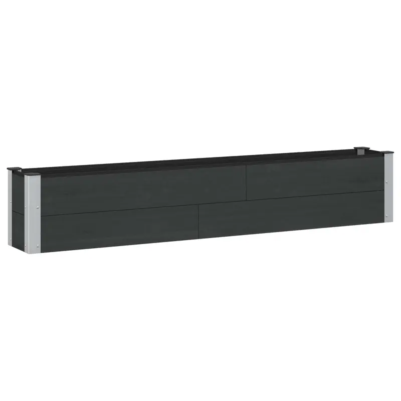 Arriate Elevado Negro 200 X 30 X 36 Cm Wpc Y Aluminio