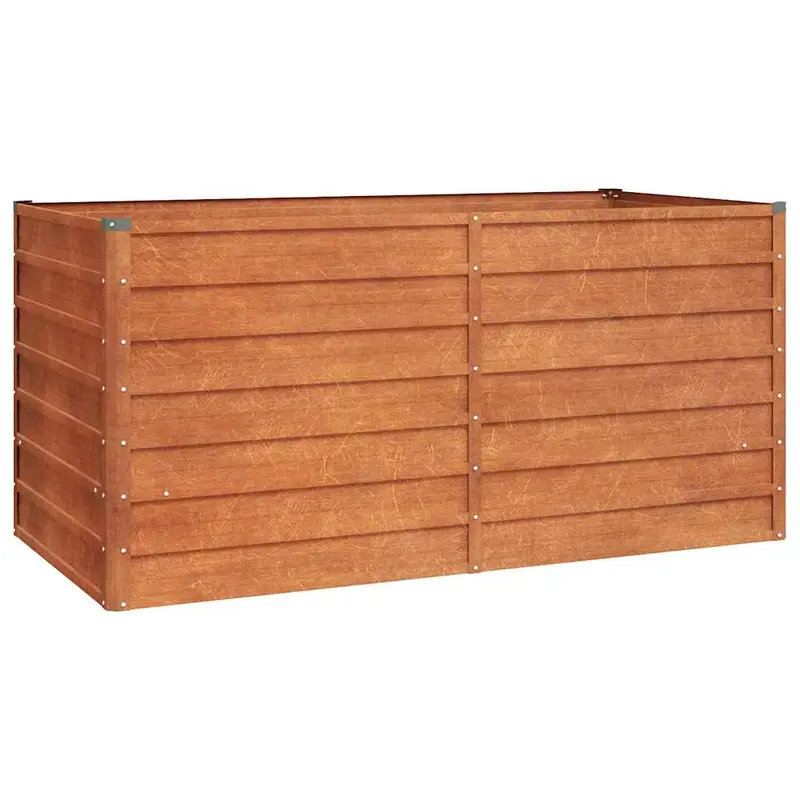 Arriate Oxidado De Acero Corten 160x80x77 Cm