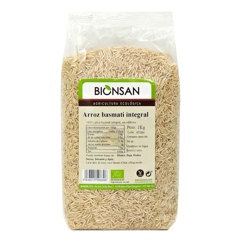 Arroz Basmati Integral Eco Bionsan 1kg
