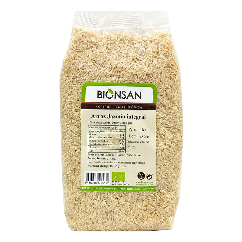 Arroz Jazmín Integral Eco Bionsan 1kg