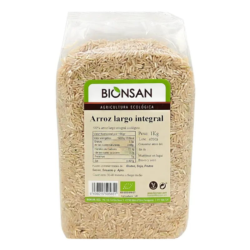 Arroz Largo Integral Eco Bionsan 1kg