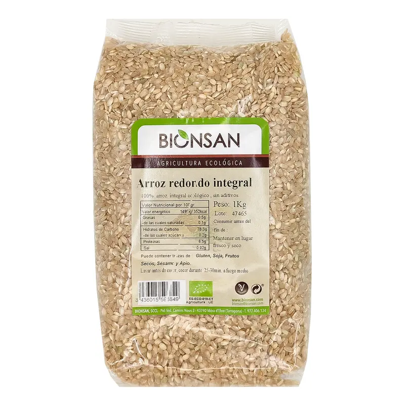 Arroz Redondo Integral Eco Bionsan 1kg