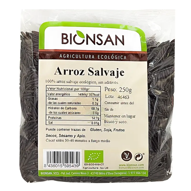 Arroz Salvaje Ecco Bionsan 250gr