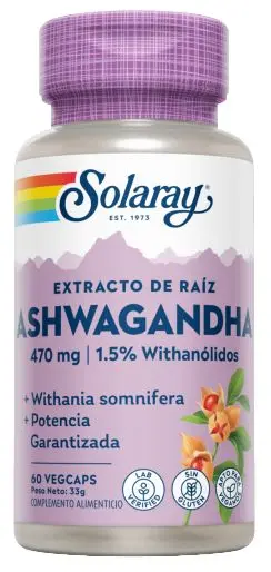 Ashwagandha · Solaray · 60 cápsulas