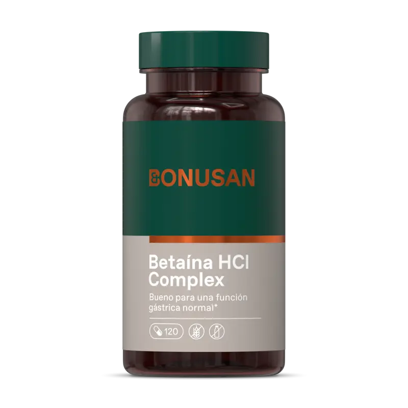 Betaína HCl Complex · Bonusan · 120 cápsulas
