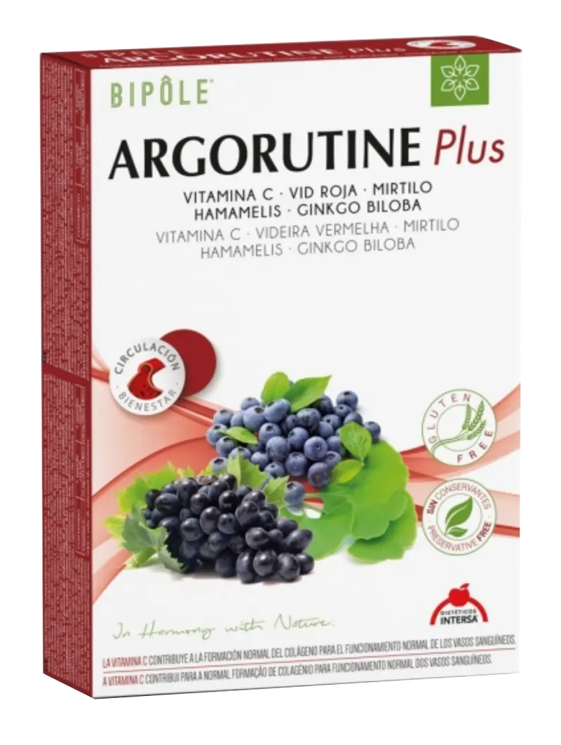 Bipole Argorutine Plus · Dietéticos Intersa · 20 ampollas