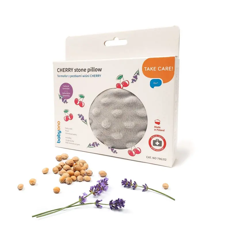 Bolsa Anticólico De Semillas Con Huesos De Cereza Grey