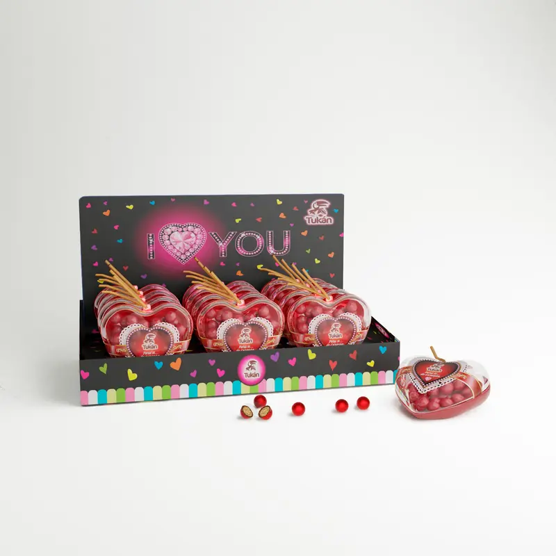 Bombonera Corazón Roja 12x70g