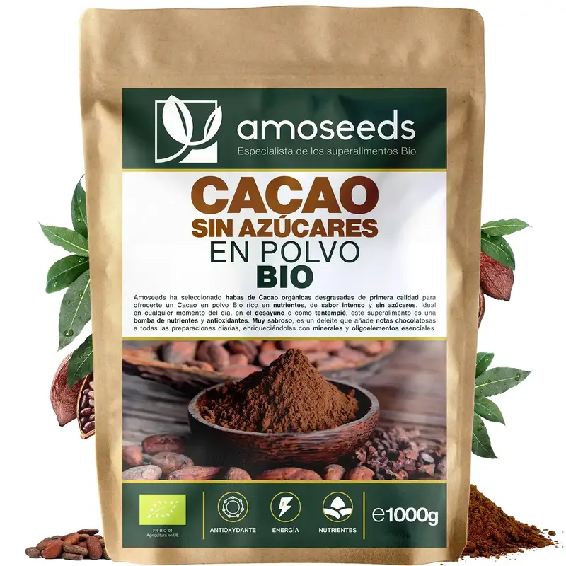 Cacao Sin Azúcares En Polvo Bio 1kg