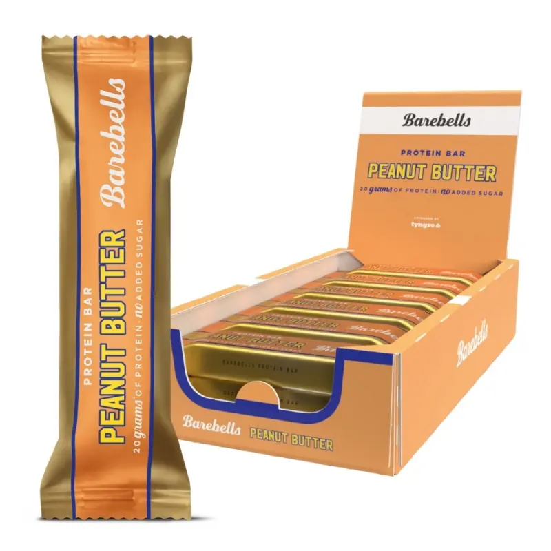 Caja de 12 Barritas de 55gr Sabor Peanut Butter Barebells