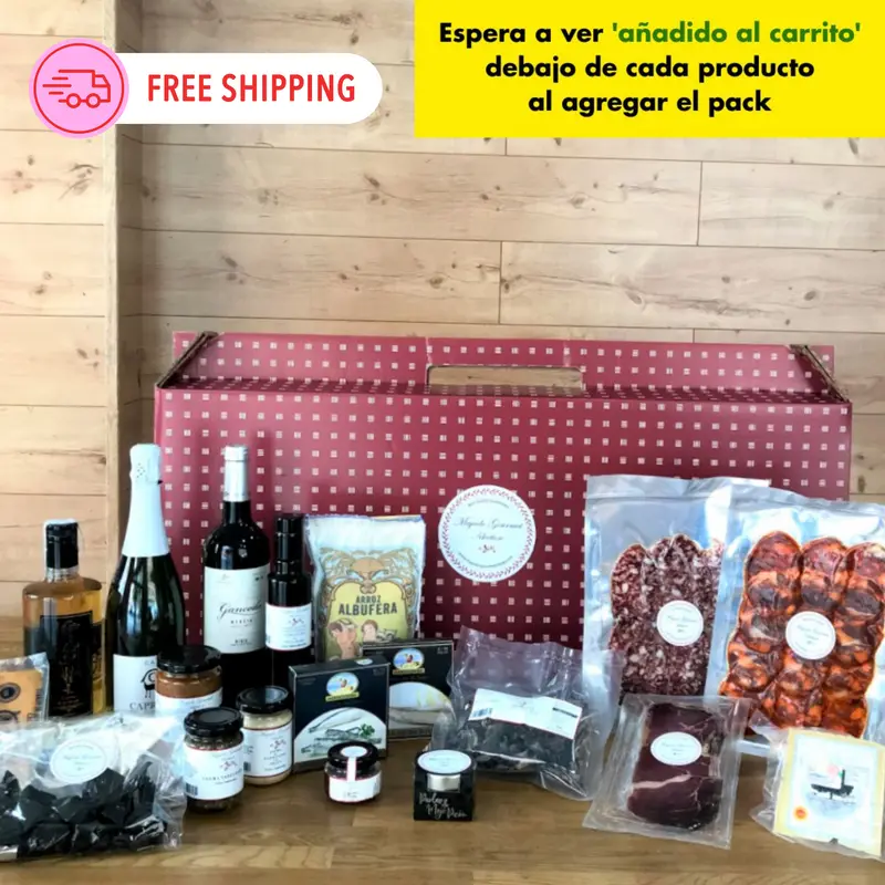 Caja regalo con jamón