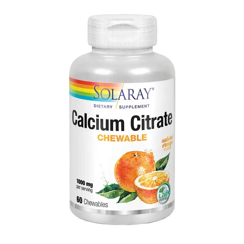 Calcio Citrato Masticable · Solaray · 60 comprimidos