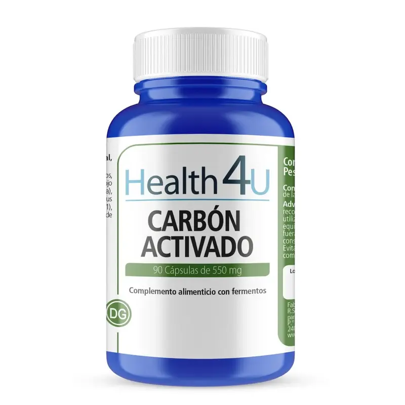 Carbón Activado · Health4U · 90 cápsulas