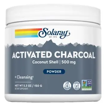 Carbón Activo de Coco · Solaray · 150 gramos
