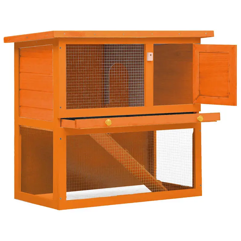 Casa De Animales Pequeños Jaula Conejera 1 Puerta Madera