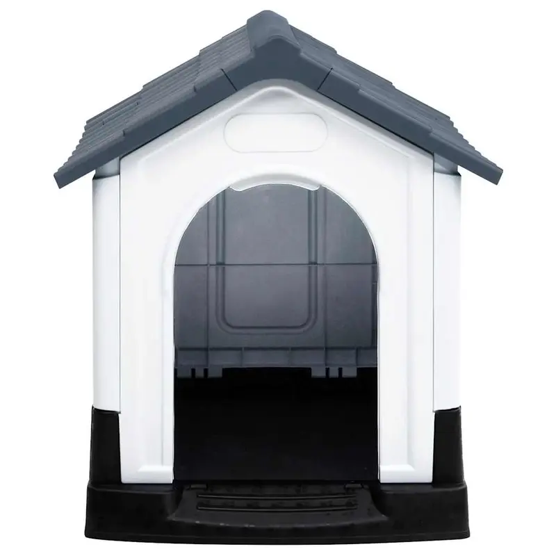 Casa Para Perro Gris 57x68x66 Cm Polipropileno