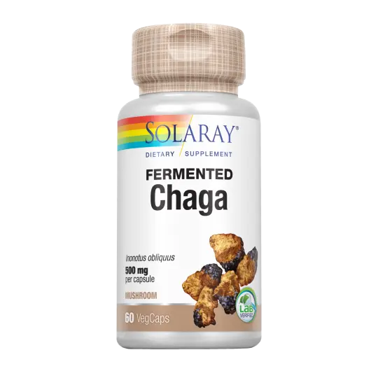 Chaga Fermentado · Solaray · 60 cápsulas