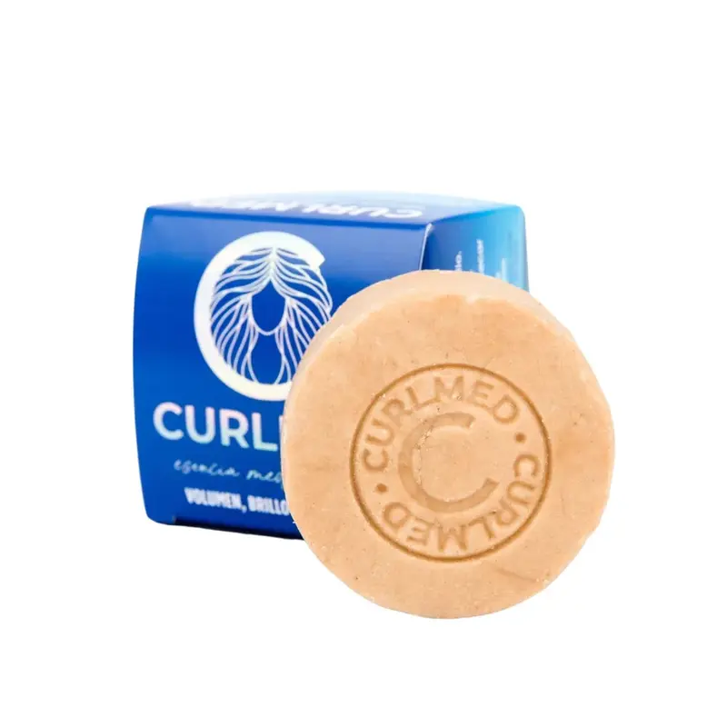 Champú Sólido Volumen, Brillo Y Suavidad Curlmed 80g
