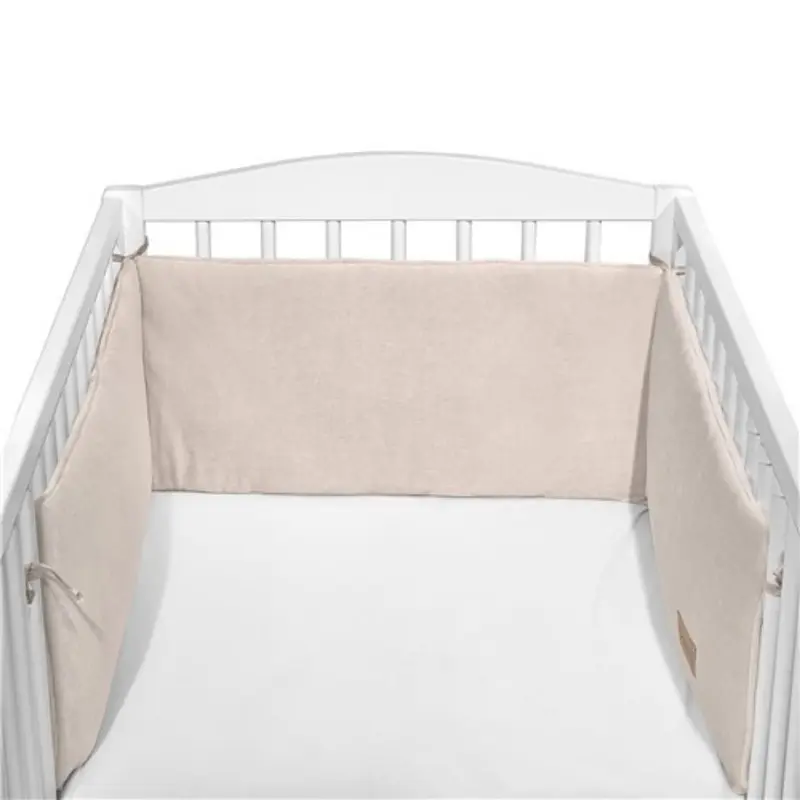 Chichonera Para Cuna 180x30 Velour Algodón Beige