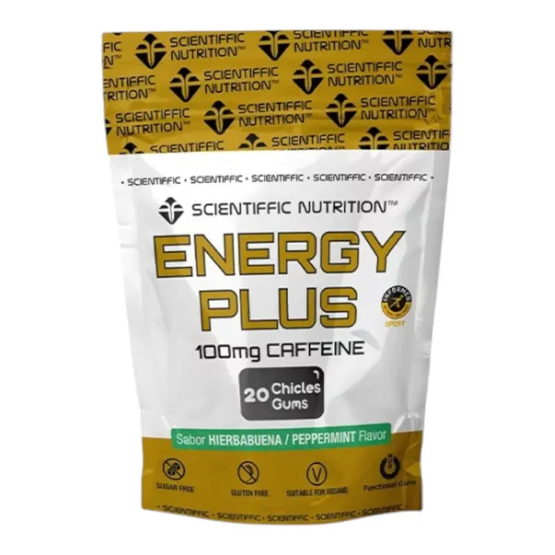Chicles Energy Plus 100 Mg Cafeína 20 Unidades
